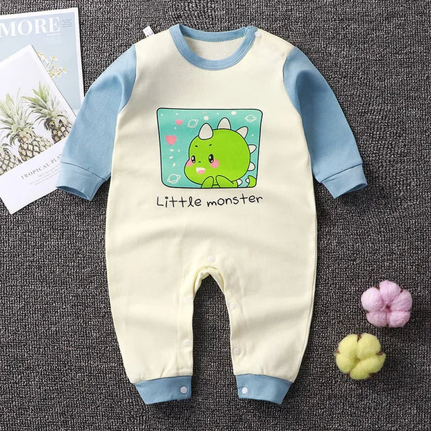 2024 Spring Autumn 0-2 Years Old Baby Romper Baby Jumpsuit Boys Girls Long-sleeved Trousers Newborn Romper Climbing Clothes