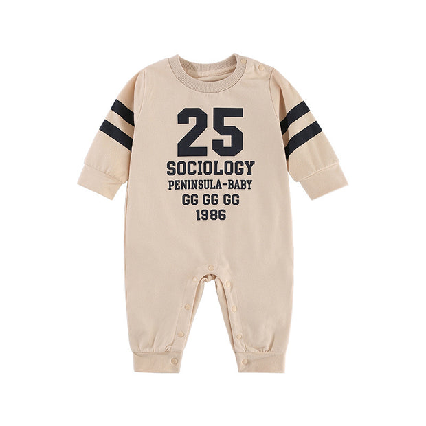 Baby Fall New Long Sleeve Romper Boy Baby Onesie Sports Style Baby Korean Version Baby Clothes