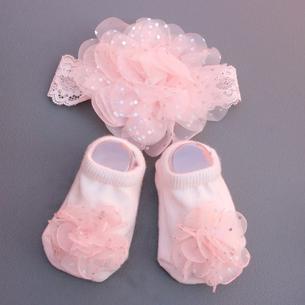 Baby Headband Cute Swan Crown Children's Headwear Wholesale Baby Headband Socks Set Gift Box