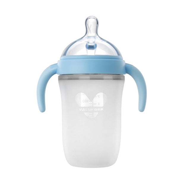 VALUEDER Baby Wide- Neck Pink and Blue Soft Silicone Feeding Bottle with New Designed Natural Nipple