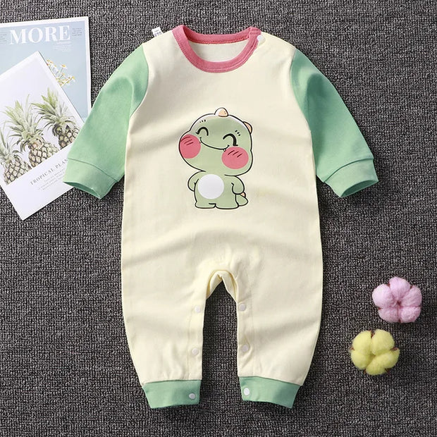 2024 Spring Autumn 0-2 Years Old Baby Romper Baby Jumpsuit Boys Girls Long-sleeved Trousers Newborn Romper Climbing Clothes