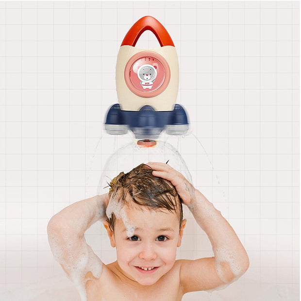 Baby Toys Spin Water Spray Rocket Bath Toys for Children Toddlers Shower Game Bathroom Sprinkler Baby Bath Toy for Kids Gifts