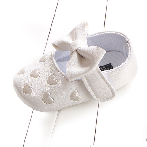 Multicolor Embroidered Peach Heart Bow Baby Shoes Baby Shoes Toddler Shoes