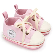 Newborn Baby Shoes Infant first walkers Tollder Canvas Shoes Lace-up Baby Girls Sneaker Prewalker 0-18M