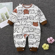 2024 Spring Autumn 0-2 Years Old Baby Romper Baby Jumpsuit Boys Girls Long-sleeved Trousers Newborn Romper Climbing Clothes