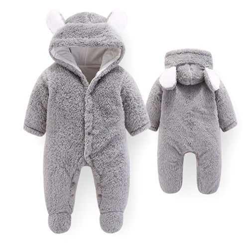Newborn Velvet Romper – Autumn/Winter Baby Outfit