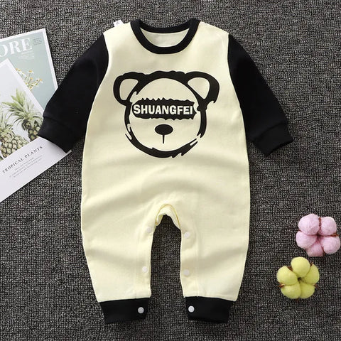 2024 Spring Autumn 0-2 Years Old Baby Romper Baby Jumpsuit Boys Girls Long-sleeved Trousers Newborn Romper Climbing Clothes