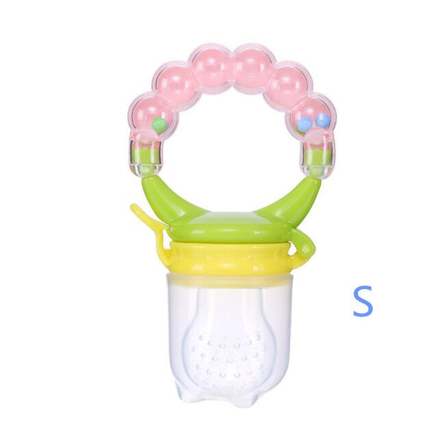 Hot Sale 1 Pcs Food Baby Pacifiers Nipple Pacifiers for Baby Fruit Feeder Nipples Feeding Safe Pacifier Hand Bell Toy