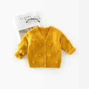 1-3 Years Old Baby Girl Sweater Child 17 Winter Ball In Hand Down Sweater Cardigan Jacket Cardigan For Girl Girls Cardigan