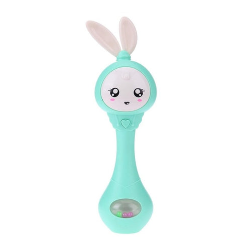 Musical Flashing Baby Rattles Infant Bells Juguetes Rabbit Hand Bells Rattles Newborn Baby Toy Early Educational Baby Toys 0-12M