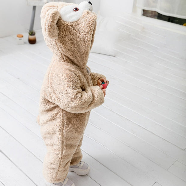 Thickened One-Piece Clothes Baby Clothes Newborn Baby Crawling Clothes Autumn And Winter Daffy Bear New Animal Shape