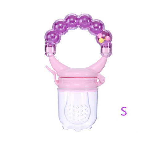 Hot Sale 1 Pcs Food Baby Pacifiers Nipple Pacifiers for Baby Fruit Feeder Nipples Feeding Safe Pacifier Hand Bell Toy