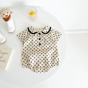 Summer New Baby Children's Short-Sleeved Rompers Korean Version Of The Bear Print Baby Jumpsuit With Fart Romper