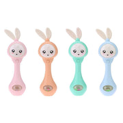 Musical Flashing Baby Rattles Infant Bells Juguetes Rabbit Hand Bells Rattles Newborn Baby Toy Early Educational Baby Toys 0-12M