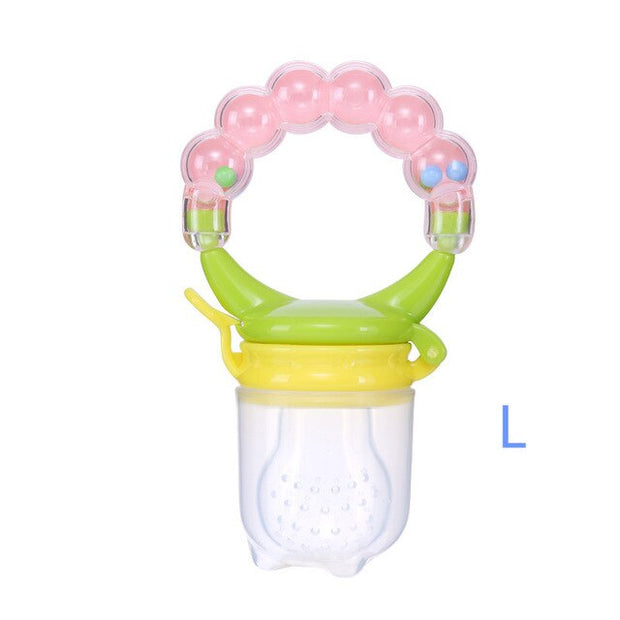 Hot Sale 1 Pcs Food Baby Pacifiers Nipple Pacifiers for Baby Fruit Feeder Nipples Feeding Safe Pacifier Hand Bell Toy