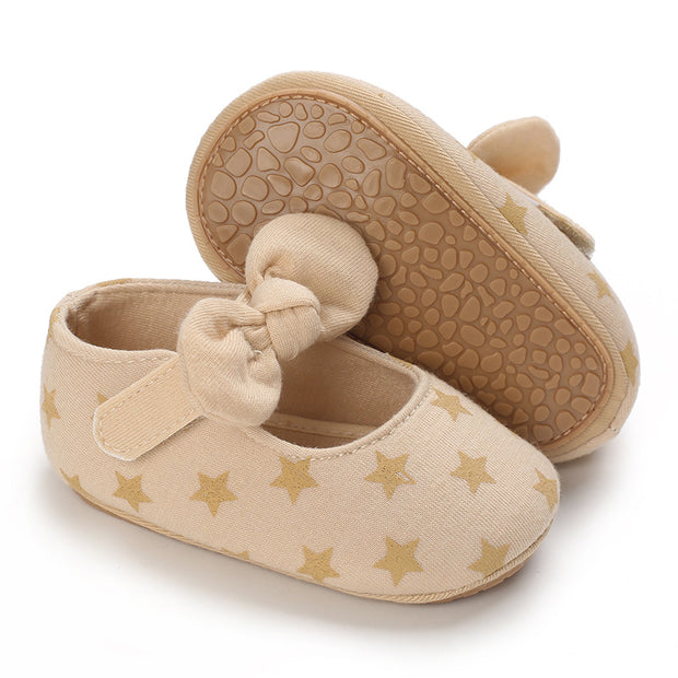 Spring And Autumn Models 0-1 Year Old Baby Toddler Shoes Soft Bottom Baby Shoes Soft Rubber Bottom Breathable Princess Shoes