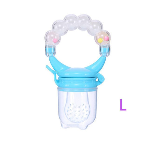 Hot Sale 1 Pcs Food Baby Pacifiers Nipple Pacifiers for Baby Fruit Feeder Nipples Feeding Safe Pacifier Hand Bell Toy