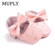 Baby PU Leather Baby Boy Girl Baby Moccasins Moccs Shoes Bow Fringe Soft Soled Non-slip Footwear Crib Shoes