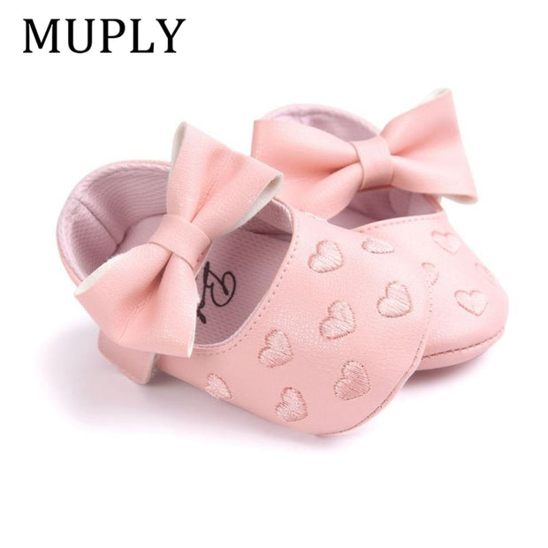 Baby PU Leather Baby Boy Girl Baby Moccasins Moccs Shoes Bow Fringe Soft Soled Non-slip Footwear Crib Shoes