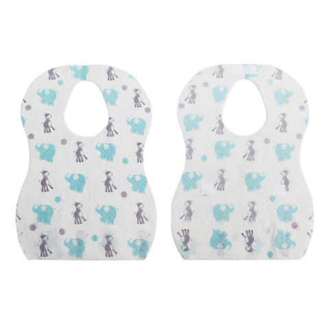 30pcs/lot Waterproof Non-Woven Fabric Disposable Baby Toddler Bibs Feeding Saliva Apron Paper Bibs