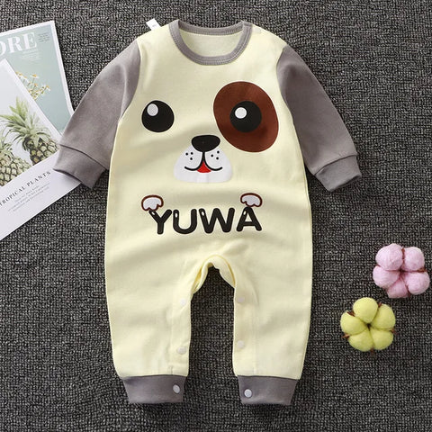 2024 Spring Autumn 0-2 Years Old Baby Romper Baby Jumpsuit Boys Girls Long-sleeved Trousers Newborn Romper Climbing Clothes