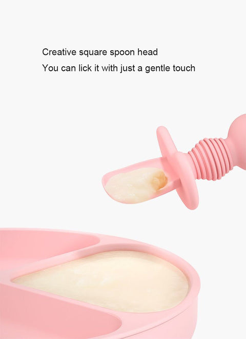 Baby silicone food fork and spoon