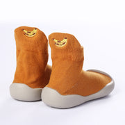 Spring and Autumn Children's Toddler Shoes Step Front Shoes Soft Sole Silicone Cartoon Cotton Baby Shoes Kindergarten Baby Socks Shoes