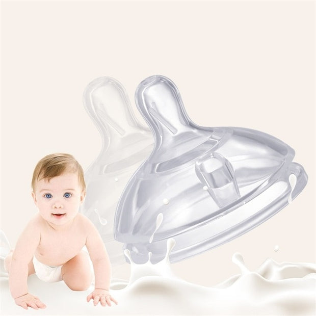 VALUEDER Baby Wide- Neck Pink and Blue Soft Silicone Feeding Bottle with New Designed Natural Nipple