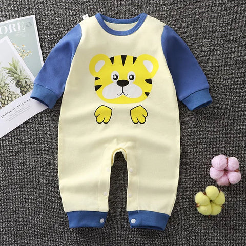 2024 Spring Autumn 0-2 Years Old Baby Romper Baby Jumpsuit Boys Girls Long-sleeved Trousers Newborn Romper Climbing Clothes