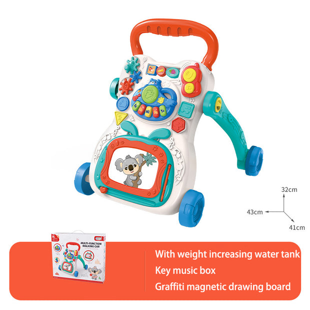 Baby Hand Push Toddler Toys Children's Music Glide Baby Anti-Rollover Multifunctional Walker