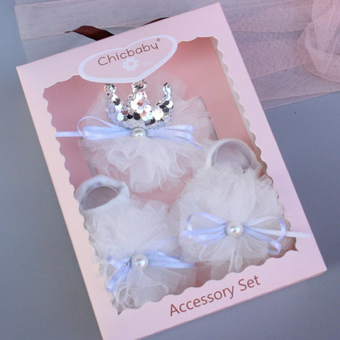 Baby Headband Cute Swan Crown Children's Headwear Wholesale Baby Headband Socks Set Gift Box