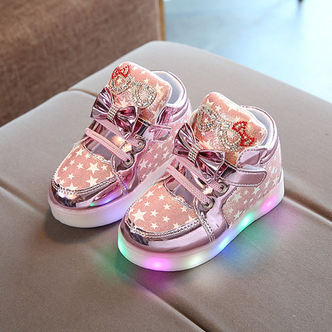 Toddler Baby Shoes Fashion Sneakers For Children Girl Boys Star Luminous Child Casual Colorful Light Shoes Sneakers