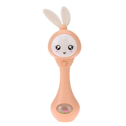 Musical Flashing Baby Rattles Infant Bells Juguetes Rabbit Hand Bells Rattles Newborn Baby Toy Early Educational Baby Toys 0-12M