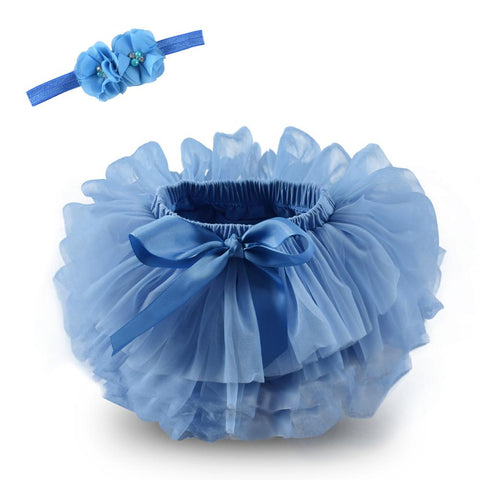 Baby girl tutu skirt 2pcs tulle lace bloomers diaper cover Newborn infant outfits  Mauv headband flower set Baby mesh bloomer