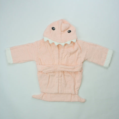 Children's Cardigan Hooded Animal Bathrobe Baby Home Clothes Cotton Towel Material Baby Absorbent Bath Towel