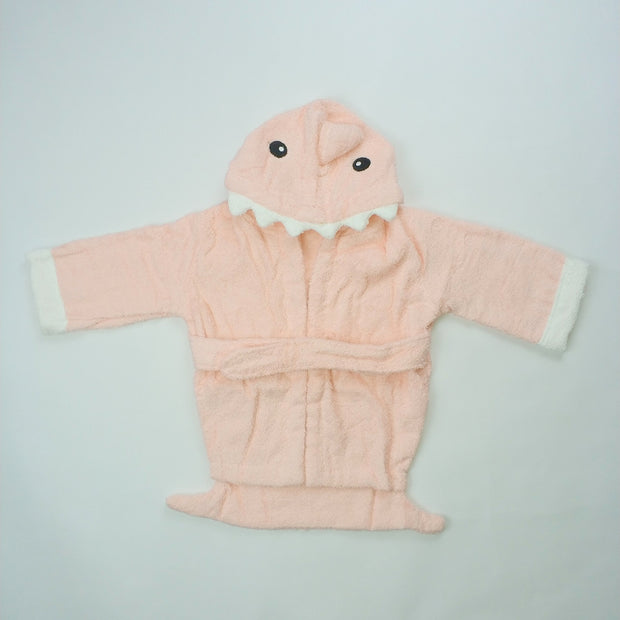 Children's Cardigan Hooded Animal Bathrobe Baby Home Clothes Cotton Towel Material Baby Absorbent Bath Towel