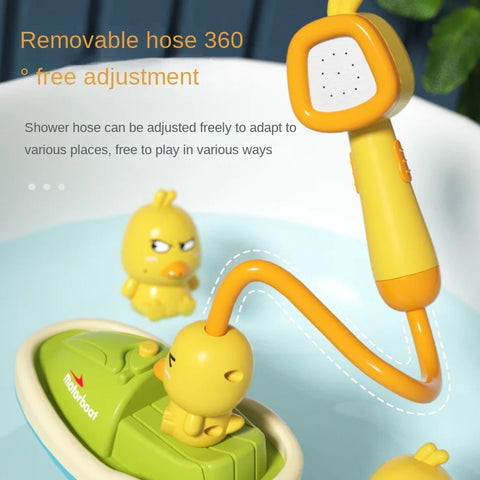 Cute Duck Electric Water Spray Bathroom Bathing Toys Baby Bath Toys Kids Bath And Shower Bathtubs Interactive Boy girl Gifts