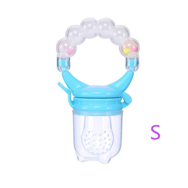 Hot Sale 1 Pcs Food Baby Pacifiers Nipple Pacifiers for Baby Fruit Feeder Nipples Feeding Safe Pacifier Hand Bell Toy