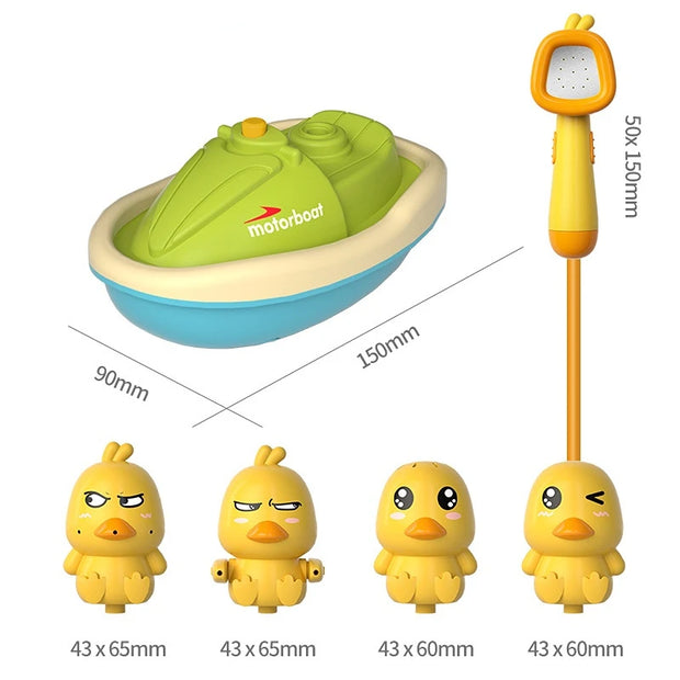 Cute Duck Electric Water Spray Bathroom Bathing Toys Baby Bath Toys Kids Bath And Shower Bathtubs Interactive Boy girl Gifts