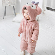 Thickened One-Piece Clothes Baby Clothes Newborn Baby Crawling Clothes Autumn And Winter Daffy Bear New Animal Shape