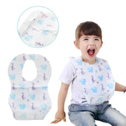 30pcs/lot Waterproof Non-Woven Fabric Disposable Baby Toddler Bibs Feeding Saliva Apron Paper Bibs