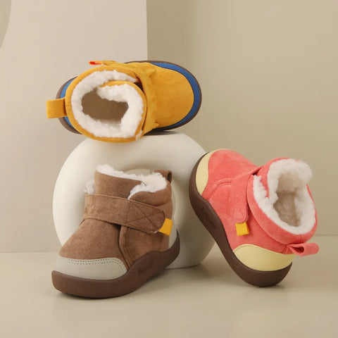 Winter Baby Girl Shoes Toddler Snow Boots Infant Plush Warm Kids Ankle Boots Boys Cotton Shoes