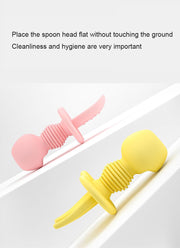 Baby silicone food fork and spoon