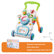 Baby Hand Push Toddler Toys Children's Music Glide Baby Anti-Rollover Multifunctional Walker