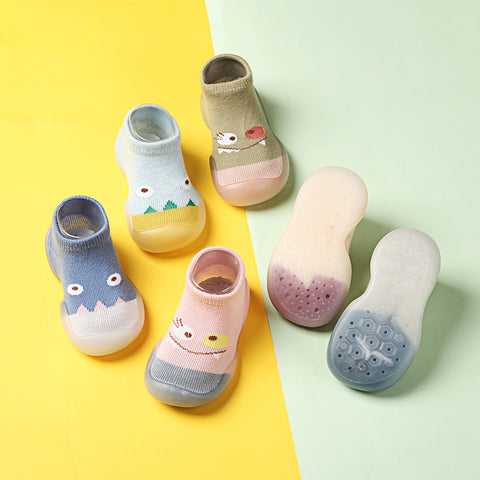 Children's Floor Socks Shoes Spring And Autumn Pure Cotton Thin Baby Socks Shoes Baby Toddler Shoes Indoor Cartoon Front Shoes