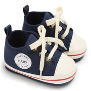 Newborn Baby Shoes Infant first walkers Tollder Canvas Shoes Lace-up Baby Girls Sneaker Prewalker 0-18M