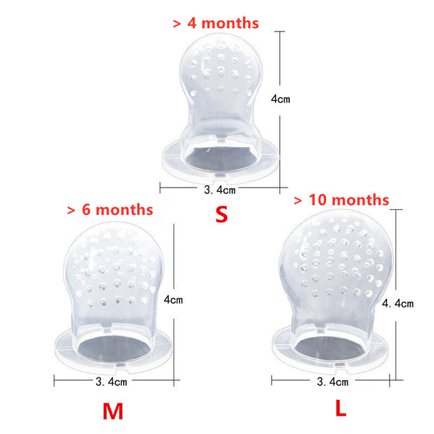 Baby products baby pacifier fruit and vegetable silicone baby nutrition fruit and vegetable mesh bag complementary food feeder