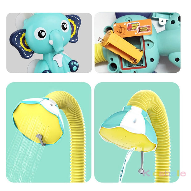 Bath Toys Baby Water Game Elephant Model Faucet Shower Electric Water Spray Toy For Kids Swimming Bathroom Baby Toys