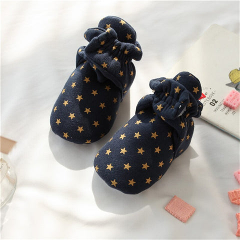 Star Print Newborn Baby Socks Shoes Boy Girl Toddler First Walkers Booties Cotton Soft Anti-slip Warm Infant Crib Shoes