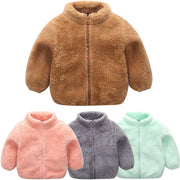 baby winter jackets Toddler baby clothes Infant Girl Boy Cute Zip Solid Warm Thick Fleece Coat Soft Winter Outerwear Kid Clothes